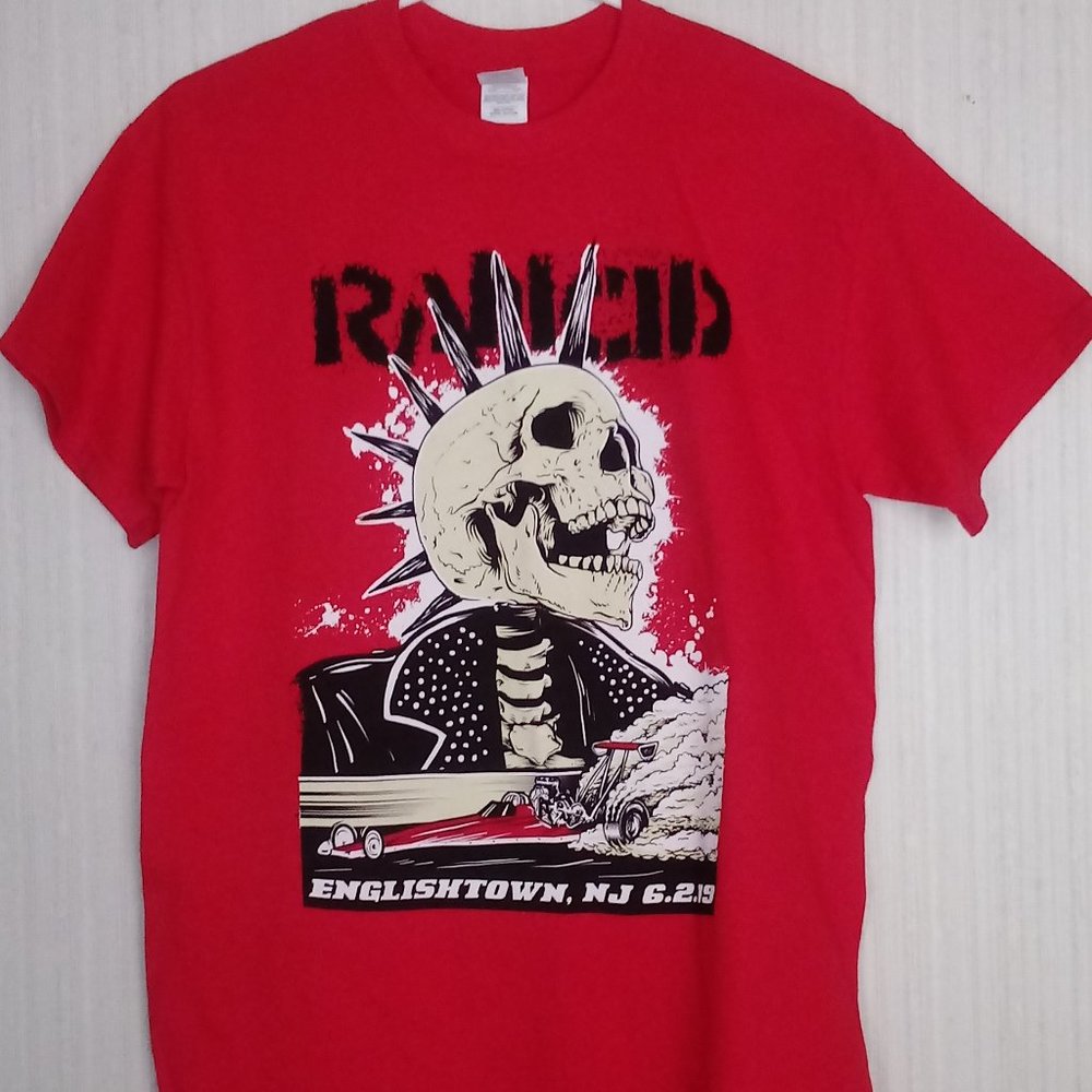 == NEW RARE RANCID CONCERT SHIRT MEDIUM Red Punk Rock ==